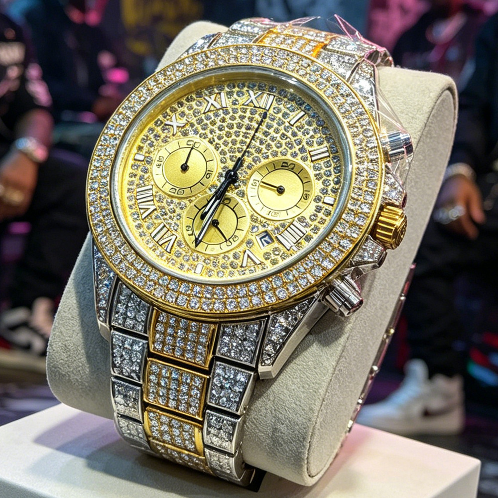 Luxury Watch And Jewelry Brand - Jam Tangan Quartz Hip Hop Iced