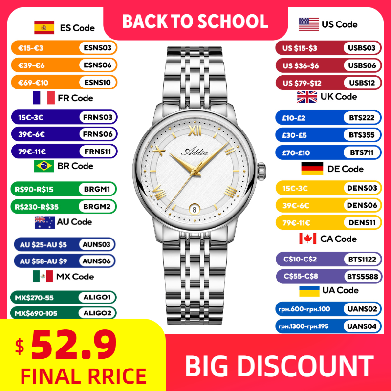Luxury Watch Japanese - ADDIES Jam Tangan Wanita Kuarsa Elegan
