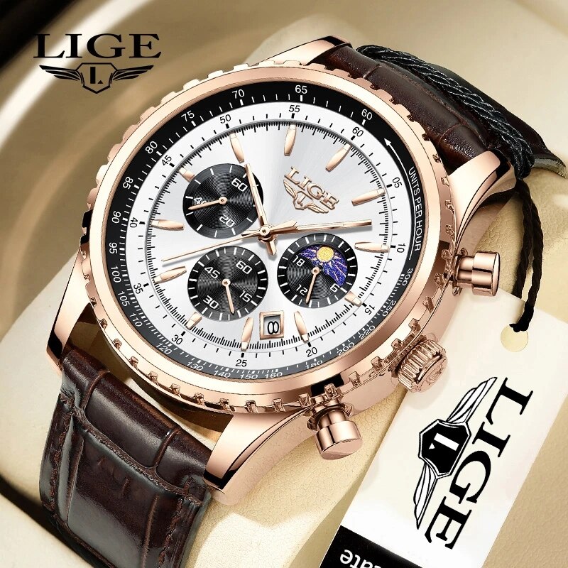 Luxury Watch Low Price - LIGE jam tangan kulit pria, arloji