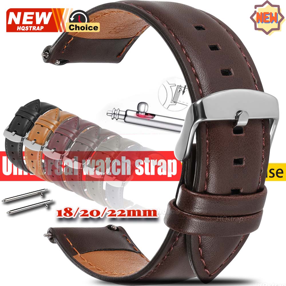 Luxury Watch Class - Baru 18/20/22/24Mm Kulit Sapi Asli Coklat