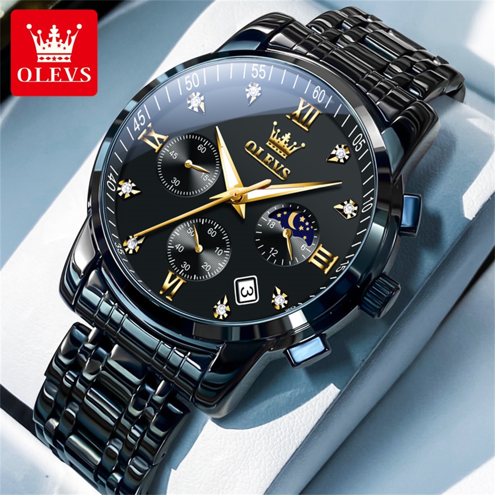 Luxury Watch Men - OLEVS Jam Tangan Pria Populer Jam