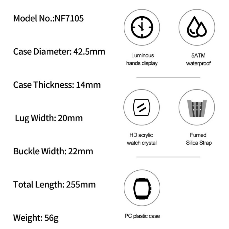 Jam Tangan Pria NAVIFORCE 5ATM - Luxury Watch Straps ulasan dan harga