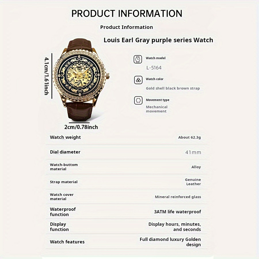 Gerakan mekanis jam ini mewah, - Luxury Watch It ulasan dan harga