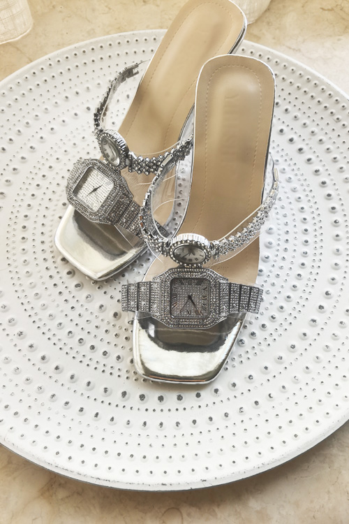 Sepatu hak tinggi kristal desa - Luxury Watch Straps ulasan dan harga