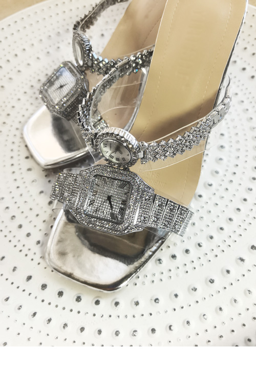 Sepatu hak tinggi kristal desa - Luxury Watch Straps ulasan dan harga