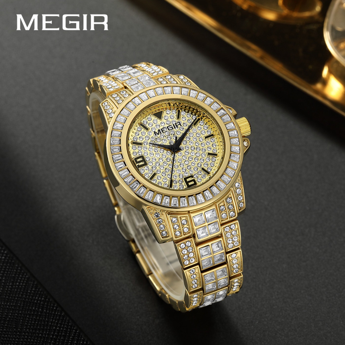 MEGIR Jam Tangan Berlian Mewah - Luxury Watch Straps ulasan dan harga