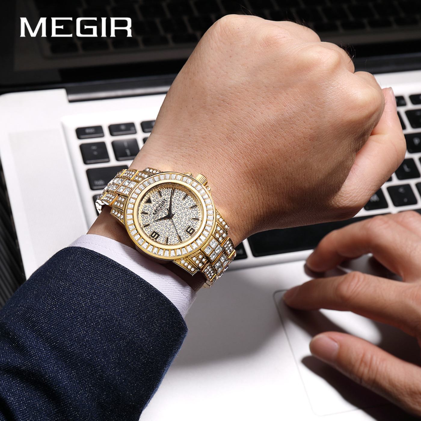 MEGIR Jam Tangan Berlian Mewah - Luxury Watch Straps ulasan dan harga