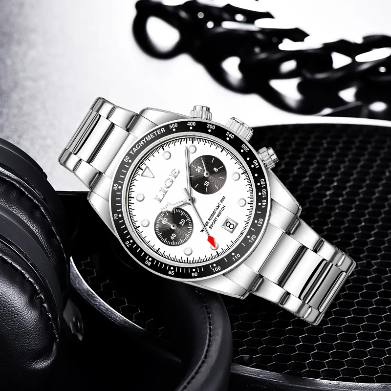 LIGE Jam Tangan Pria Modis Ber - Luxury Watch Low Price ulasan dan harga