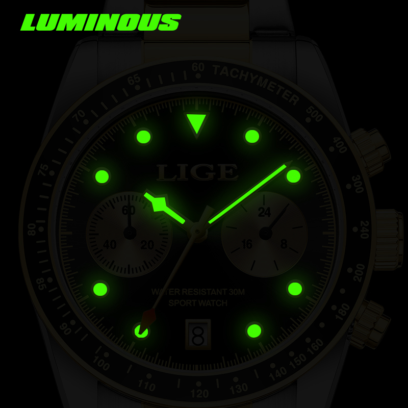 LIGE Jam Tangan Pria Modis Ber - Luxury Watch Low Price ulasan dan harga