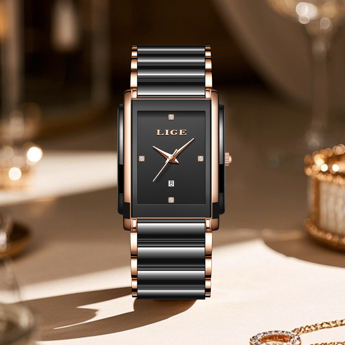 LIGE Jam Tangan Modis Elegan u - Luxury Watch Japanese ulasan dan harga