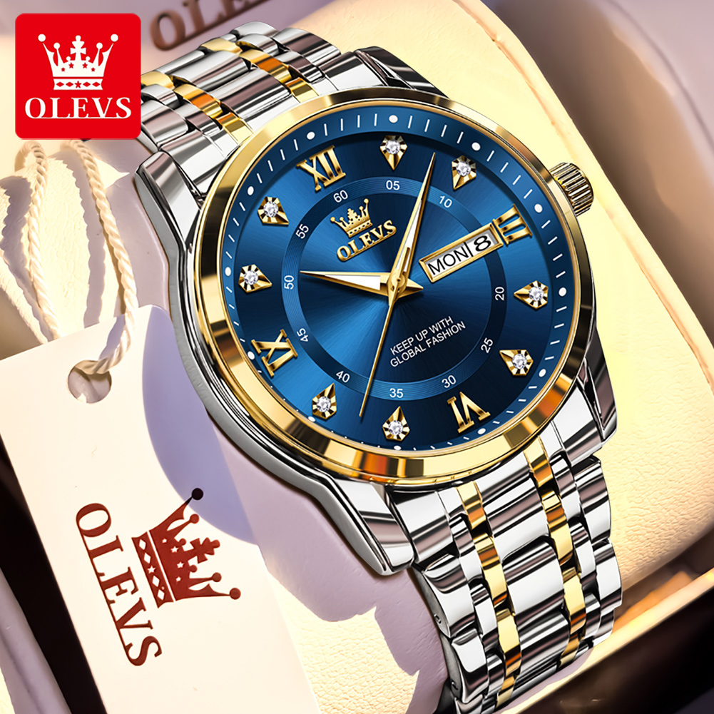 OLEVS Jam Tangan Pria Modis Be - Luxury Watch Men ulasan dan harga