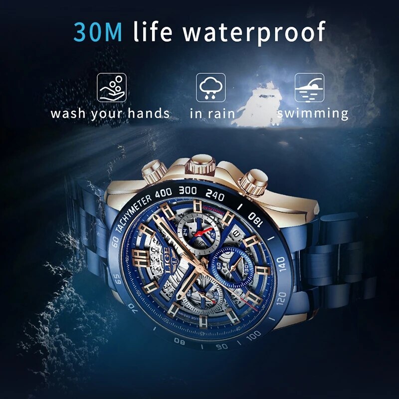 LIGE jam tangan pria, merek To - Luxury Watch Low Price ulasan dan harga