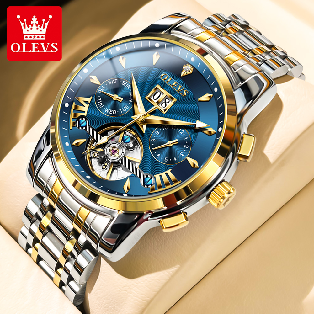 OLEVS Jam Tangan Pria Mewah Fa - Luxury Watch Straps ulasan dan harga