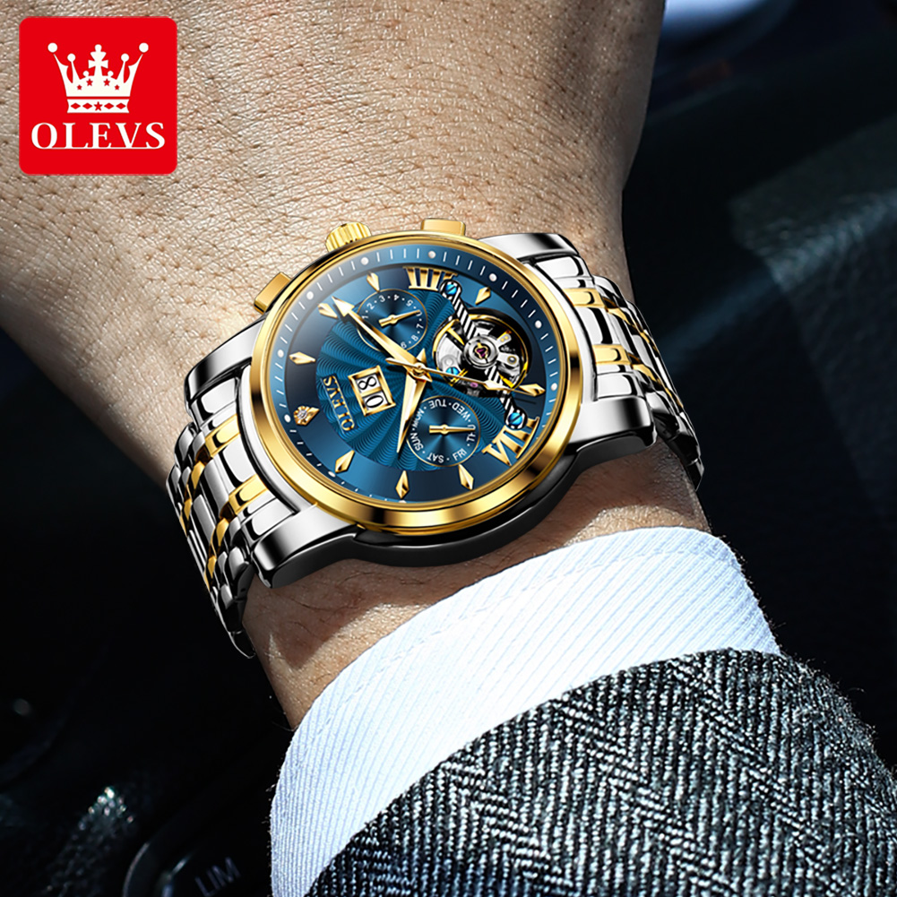 OLEVS Jam Tangan Pria Mewah Fa - Luxury Watch Straps ulasan dan harga